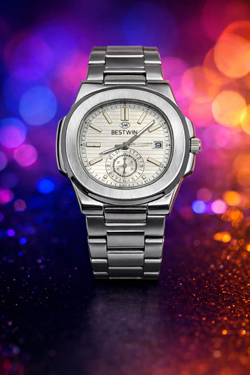 Best Win Premium Silver Luxury Stylish Watch