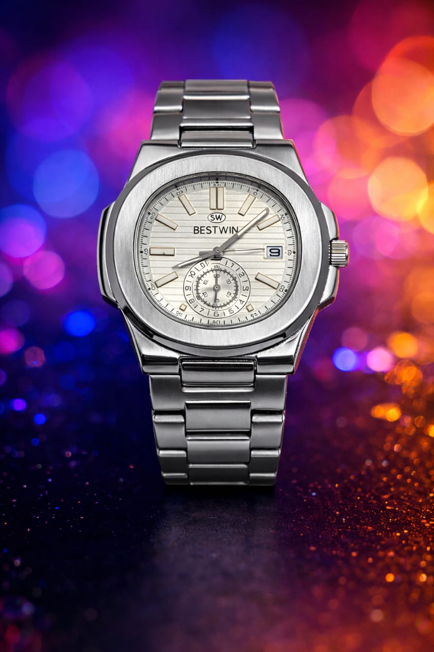 Best Win Premium Silver Luxury Stylish Watch