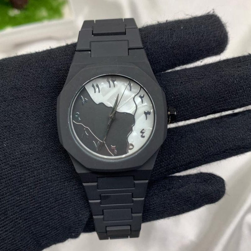 Black in White Arabic Aure Watch